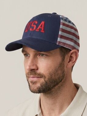 Navy USA Cap with Red Embroidery NWT
